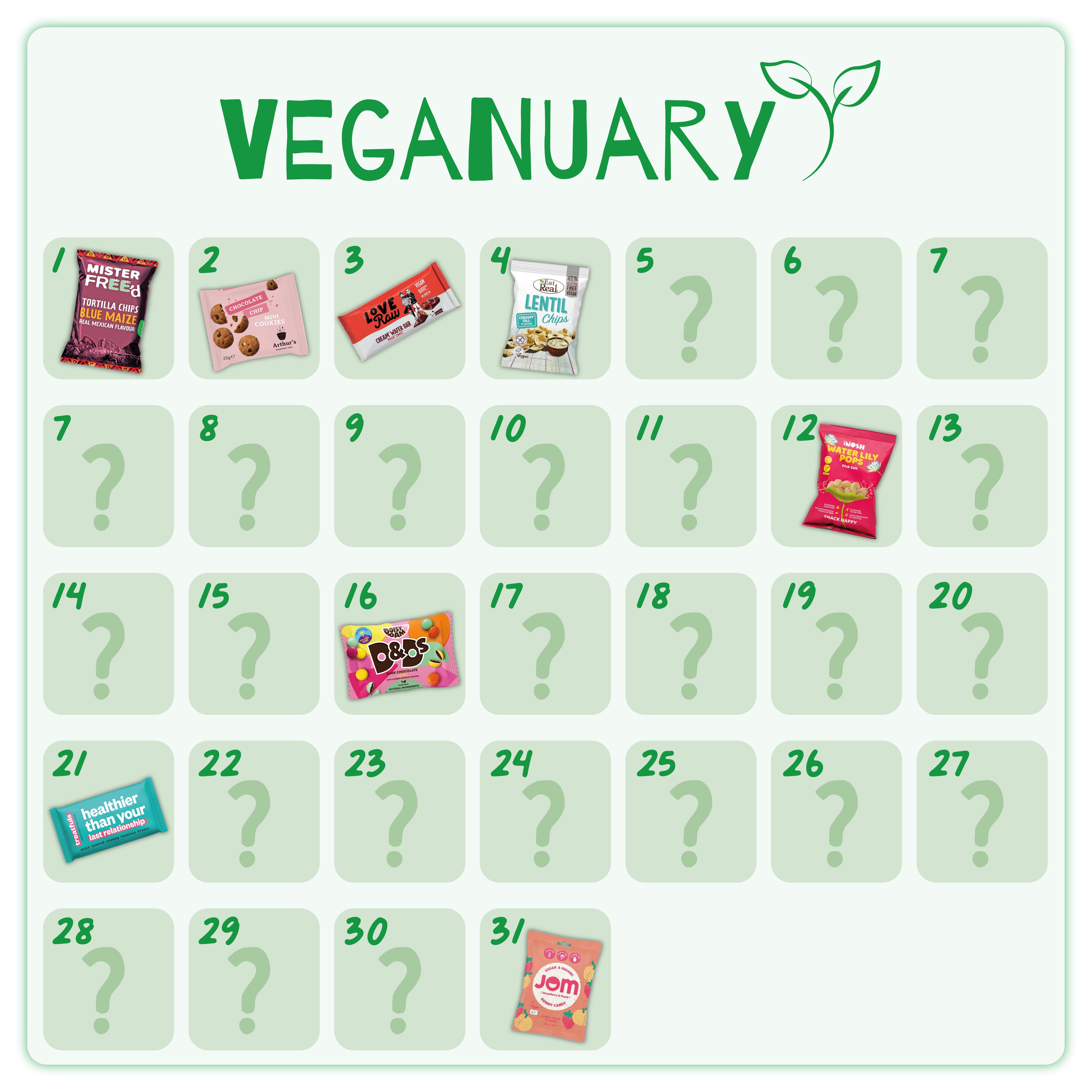 Veganuary Kalender || Lieferung ab dem 20.12.